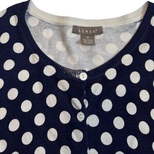 Kenar Blue x White Polka Dot Silk Blend y2k Cardigan Size M